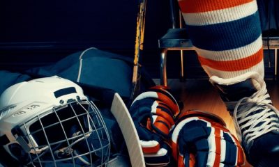 various hockey equipment