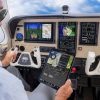 Pilot checking his gps on a tablet