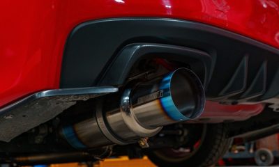 closeup of a cars exhaust