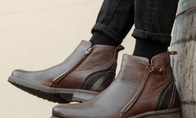 Hunter Zip Up Boots Dark Brown