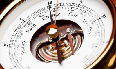 close up of a barometer